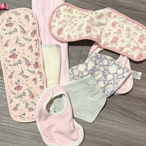 Floral and Animal Print Kids Bib Set